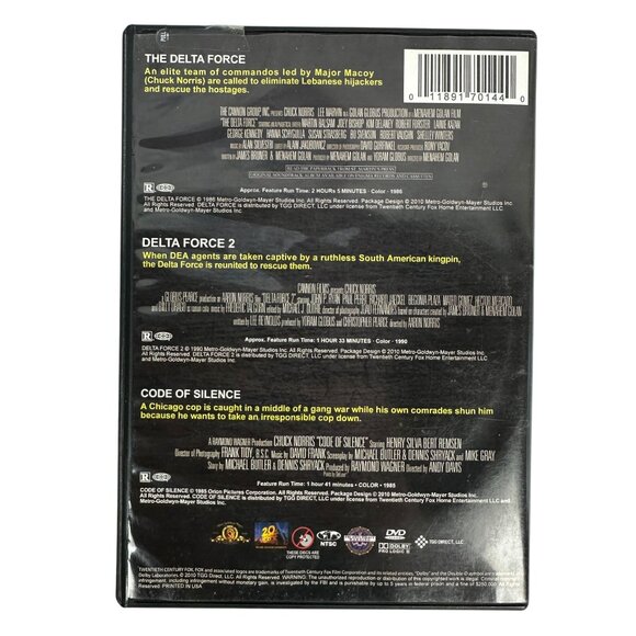 Delta Force Collection Chuck Norris 3 Pack Action DVD R 2010 MGM Multimovie Set - Picture 2 of 7